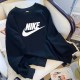 Black Casual Print Letter O Neck Tops