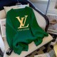 Green Casual Print Letter O Neck Tops