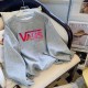 Grey Casual Print Letter O Neck Tops