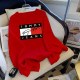 Red Casual Print Letter O Neck Tops