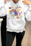 Ginger Casual Print Patchwork O Neck Tops