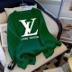 Green Casual Print Letter O Neck Tops