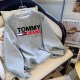 Grey Casual Print Letter O Neck Tops