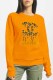 Orange Street Print Letter O Neck Tops