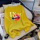 Yellow Casual Print Letter O Neck Tops
