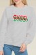 Grey Street Print Letter O Neck Tops