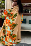 Multicolor Sexy Casual Print Cardigan Vests Pants Long Sleeve Three-piece Set