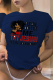 Navy Blue Casual Vintage Print Patchwork Letter O Neck T-Shirts