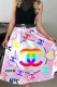 Colour Casual Print Letter Type A Bottoms