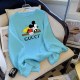 Baby Blue Casual Character Print Letter O Neck Tops