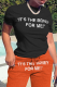 Black Casual Street Print Letter O Neck T-Shirts