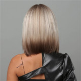 Gradient Color Casual Gradual Change Patchwork Wigs