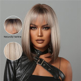 Gradient Color Casual Gradual Change Patchwork Wigs