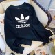 Black Casual Print Letter O Neck Tops