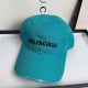 Peacock Blue Simplicity Letter Letter Hat