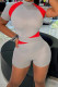Grey Casual Sportswear Solid Patchwork Half A Turtleneck Regular Rompers