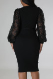 Red Sexy Solid Patchwork V Neck One Step Skirt Dresses