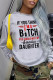 Grey Casual Letter Print Patchwork O Neck Tops