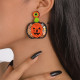 Orange Daily Party Patchwork Sequins Earrings