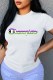 White Street Print Letter O Neck T-Shirts