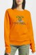 Orange Street Print Letter O Neck Tops