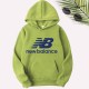 Green Casual Print Letter Hooded Collar Tops