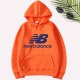 Orange Casual Print Letter Hooded Collar Tops