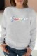 Grey Street Print Letter O Neck Tops