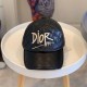 Black Vintage Letter Embroidered Hat