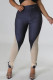 Black Casual Print Patchwork Skinny High Waist Pencil Patchwork Trousers