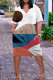 White Fashion Casual Print Patchwork V Neck Short Sleeve Dress