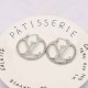 Silver Simplicity Letter Hot Drill Earrings