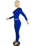 Red Casual Sportswear Solid Patchwork Fold Hooded Collar Long Sleeve Two Pieces