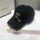 Black Vintage Letter Embroidered Hat