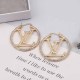 Gold Simplicity Letter Hot Drill Earrings