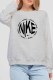 Grey Casual Print Letter O Neck Tops
