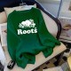 Green Casual Print Letter O Neck Tops
