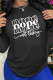 Black Casual Letter Print Basic O Neck Long Sleeves T-Shirts