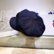 Navy Blue Simplicity Solid Letter Hat