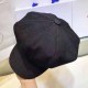 Black Simplicity Solid Letter Hat