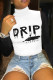 Black Casual Print Patchwork Turtleneck Tops
