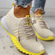Beige Casual Sportswear Patchwork Comfortable Sport Shoes