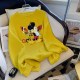 Yellow Casual Character Print Patchwork O Neck Tops