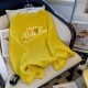 Yellow Casual Print Letter O Neck Tops