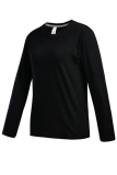 Black Casual Daily Solid Patchwork O Neck Tops