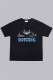 Black Casual Print Letter O Neck T-Shirts