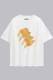 White Casual Print Letter O Neck T-Shirts