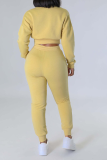 Pink Casual Solid Patchwork O Neck Long Sleeve Two Pieces