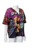 Multicolor Casual Print Patchwork V Neck T-Shirts