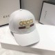 White Casual Letter Embroidered Hat